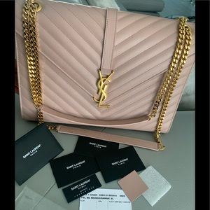 YSL Purse large Pink or dusk pink - authentic